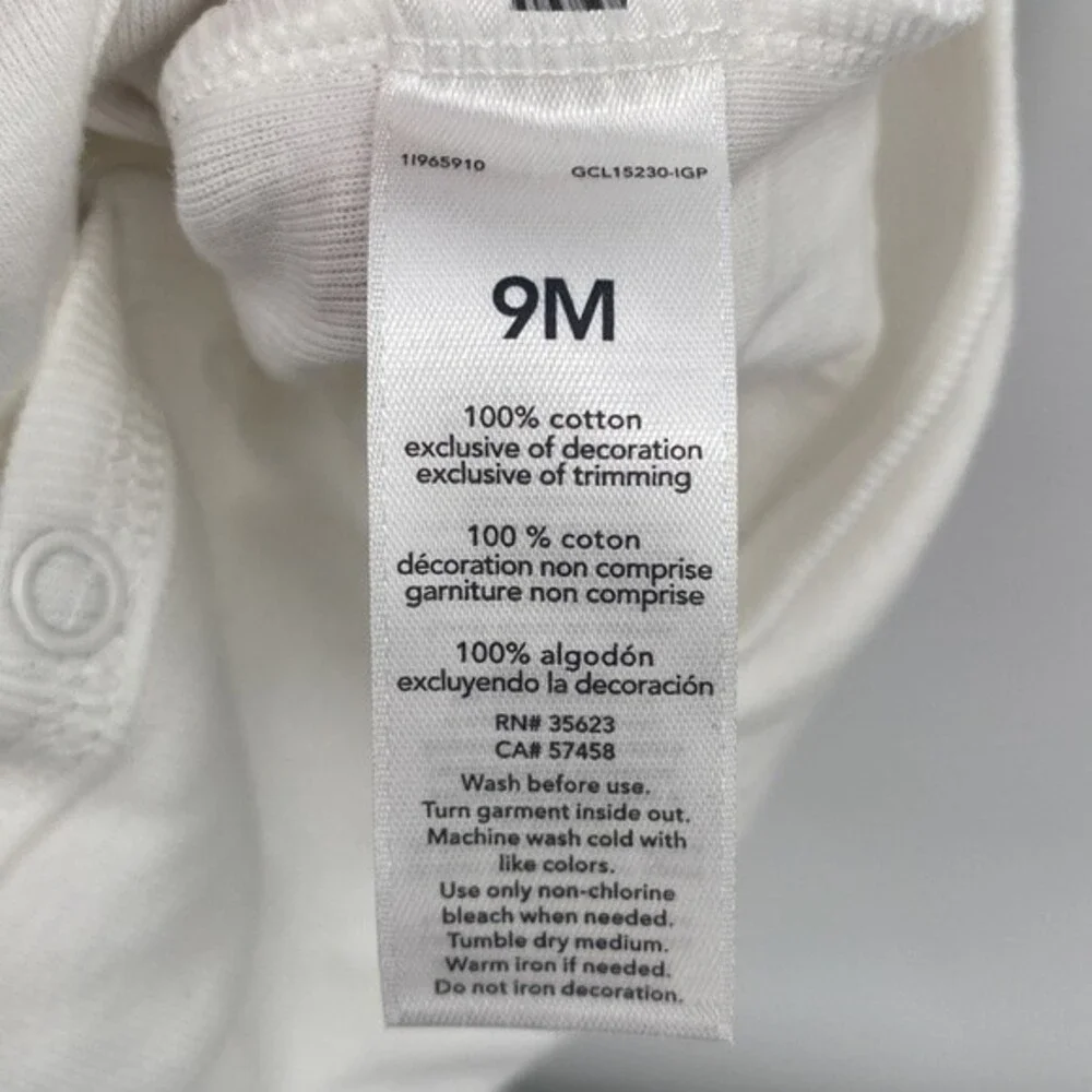 Carter's Just One You Baby My First Thanksgiving Bodysuit White Size 9M NWOT
